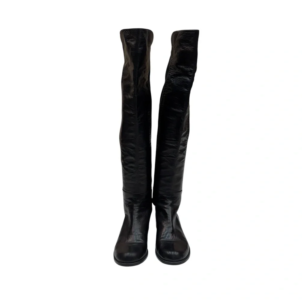 Stuart Weitzman Over the Knee Tall Black Boots 7